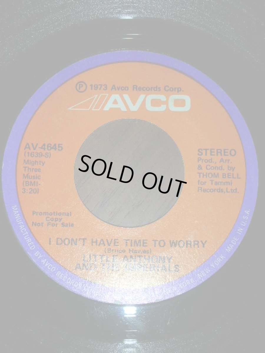 画像1: LITTLE ANTHONY & IMPERIALS♪I DON'T HAVE TIME TO WORRY♪ (1)