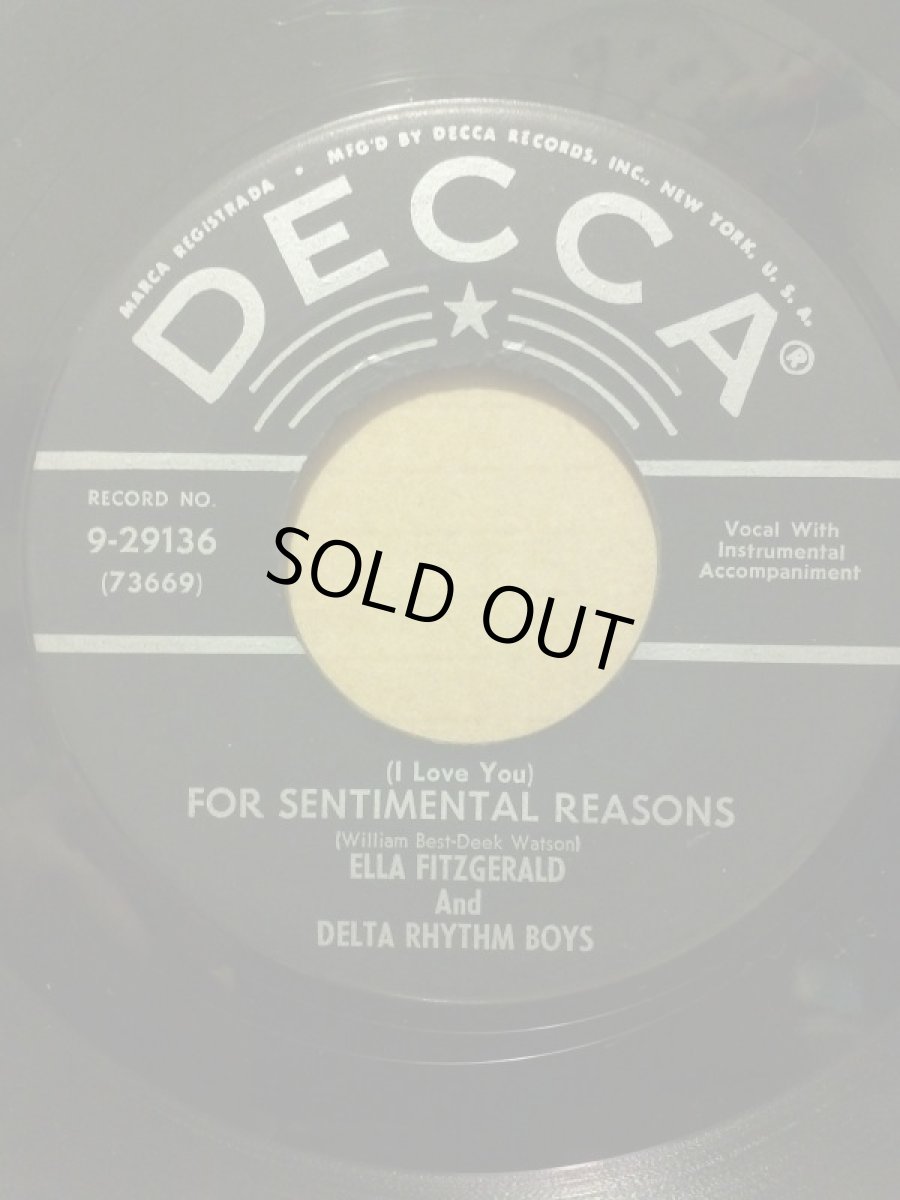 画像1: ELLA FITZGERALD♪FOR SENTIMENTAL REASONS♪ (1)