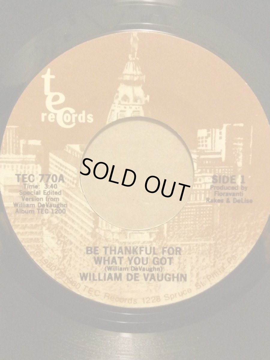 画像2: WILLIAM DeVAUGHN♪BE THANKFUL FOR WHAT YOU GOT♪ (2)