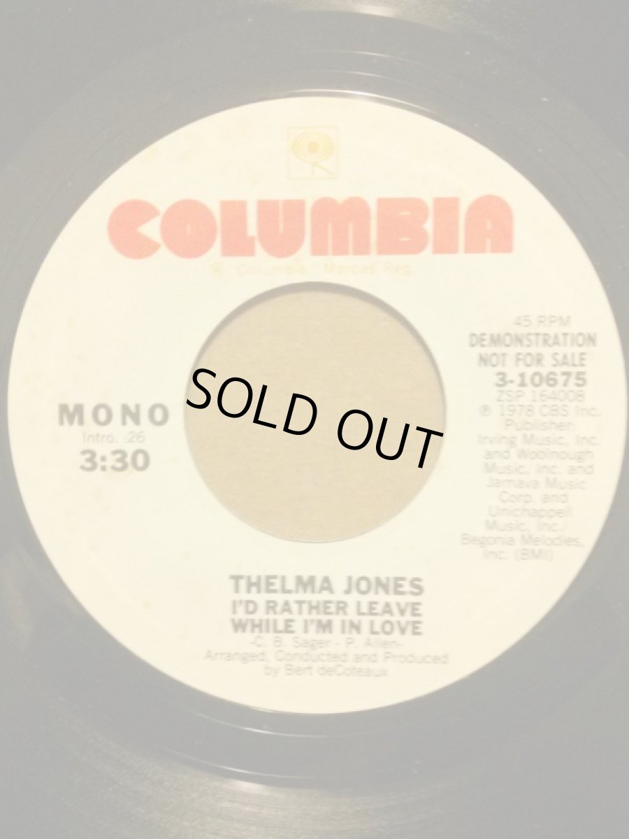 画像2: THELMA JONES ♪I'D RATHER LEAVE WHILE I'M IN LOVE♪ (2)