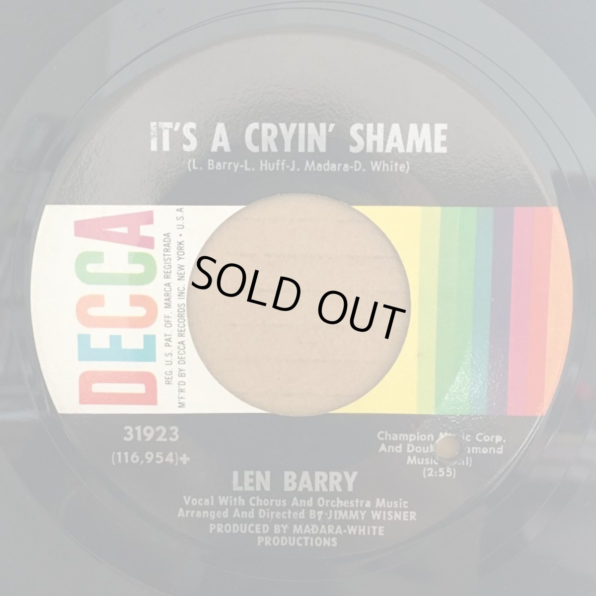 画像1: LEN BARRY ♪ IT'S A CRYING SHAME ♪ (1)