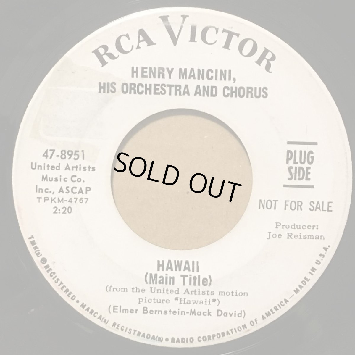 画像1: HENRY MANCINI, HIS ORCHESTRA AND CHORUS ♪ HAWAII (MAIN TITLE) ♪ (1)
