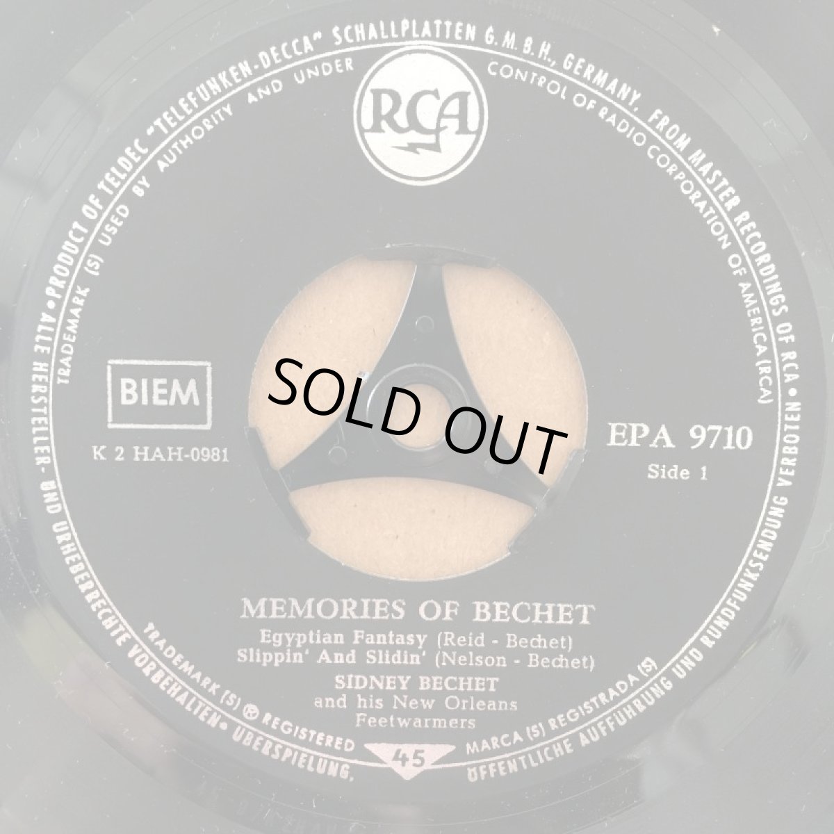 画像3: SIDNEY BECHET AND HIS NEW ORLEANS FEETWARMERS ♪ MEMORIES OF BECHET (7", EP) ♪ (3)