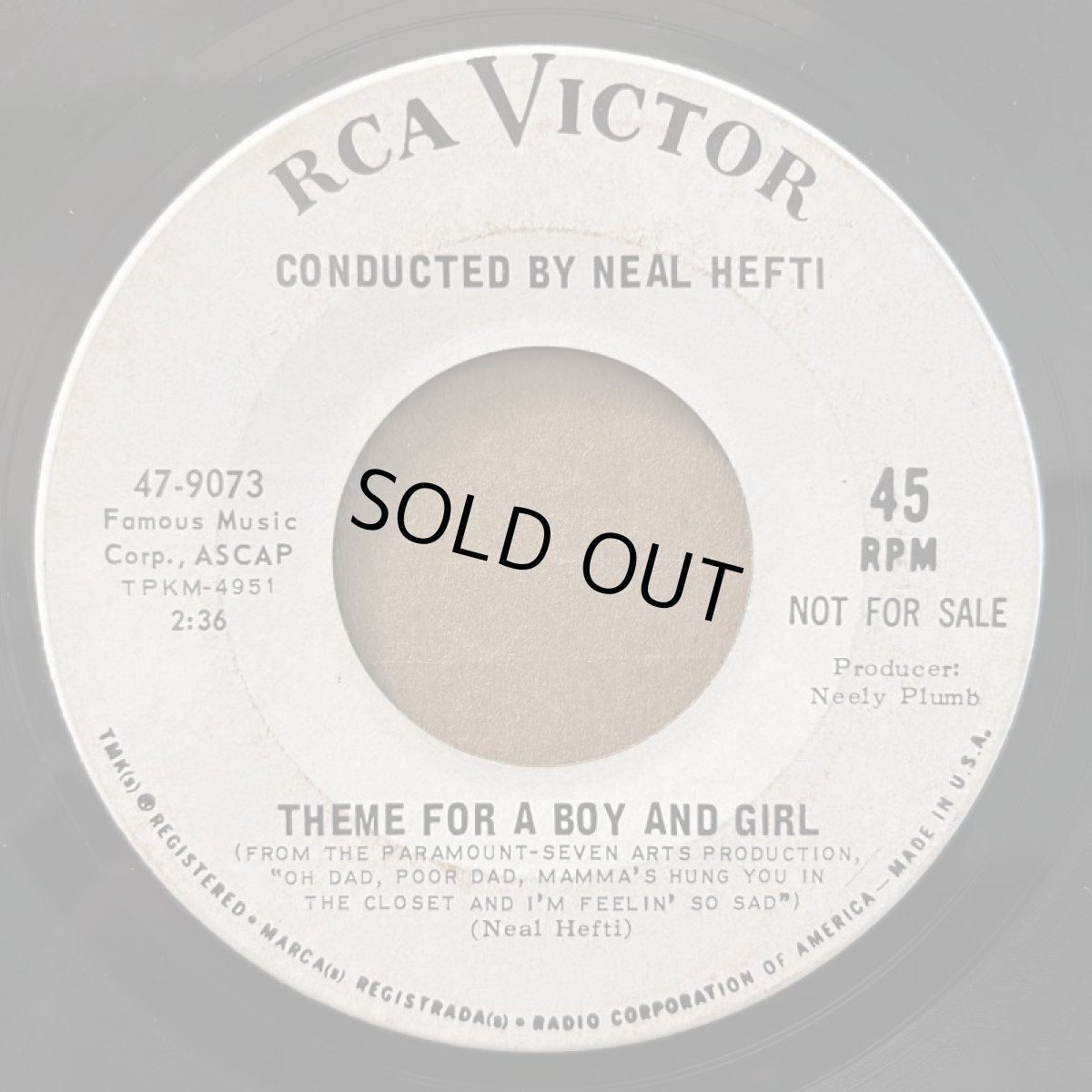 画像1: NEAL HEFTI ♪ THEME FROM BOY AND GIRL ♪ (1)