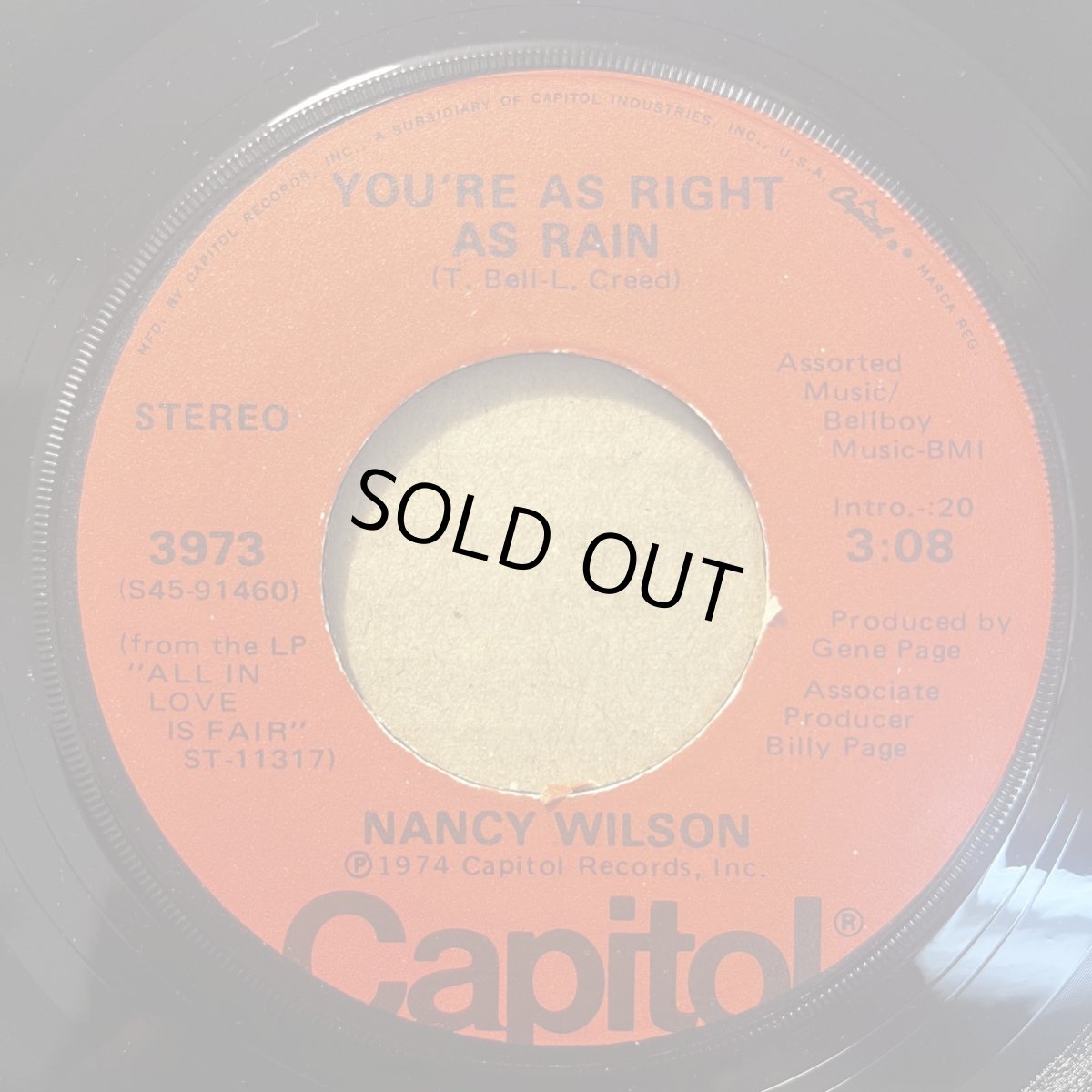 画像1: NANCY WILSON ♪ YOU'RE AS RIGHT AS RAIN ♪ (1)