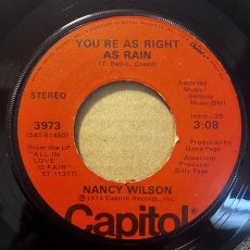 画像1: NANCY WILSON ♪ YOU'RE AS RIGHT AS RAIN ♪ (1)