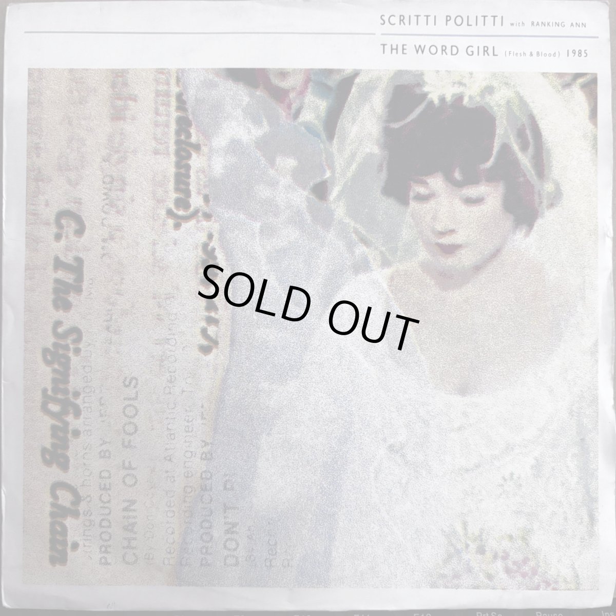 画像1: SCRITTI POLITTI WITH RANKING ANN ♪ THE WORD GIRL ♪ (1)