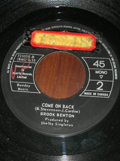 画像1: BROOK BENTON♪HOUSE IS NOT A HOME♪