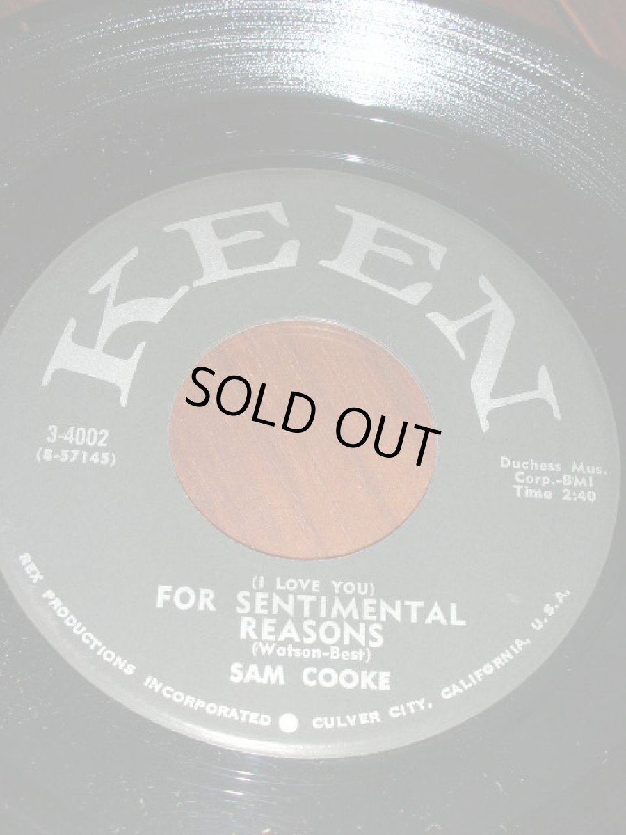 画像1: SAM COOKE♪FOR SENTIMENTAL REASONS♪ (1)