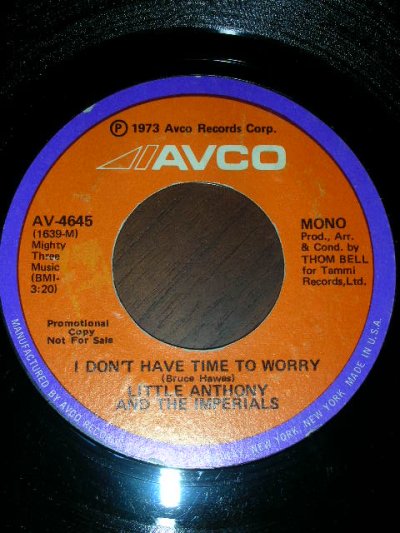 画像1: LITTLE ANTHONY & IMPERIALS♪I DON'T HAVE TIME TO WORRY♪