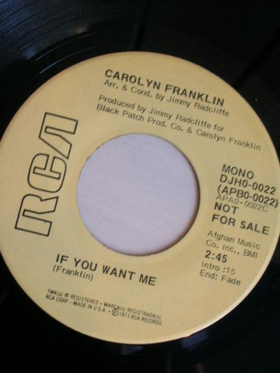 画像1: CAROLYN FRANKLIN♪IF YOU WANT ME♪