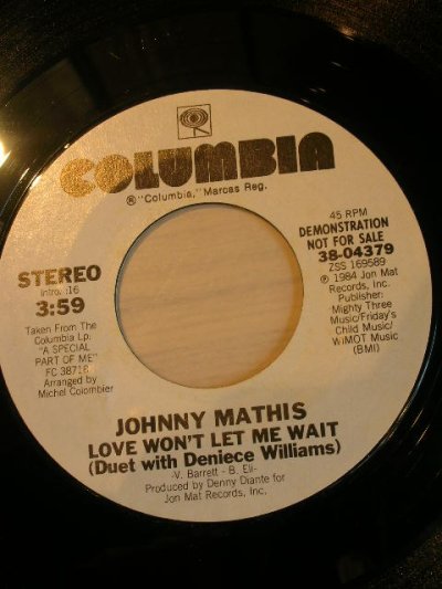 画像1: JOHNNY MATHIS & DENIECE WILLIAMS♪LOVE WON'T LET ME WAIT♪