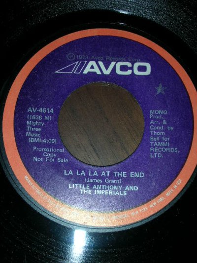 画像1: LITTLE ANTHONY & IMPERIALS♪LA LA LA AT THE END♪