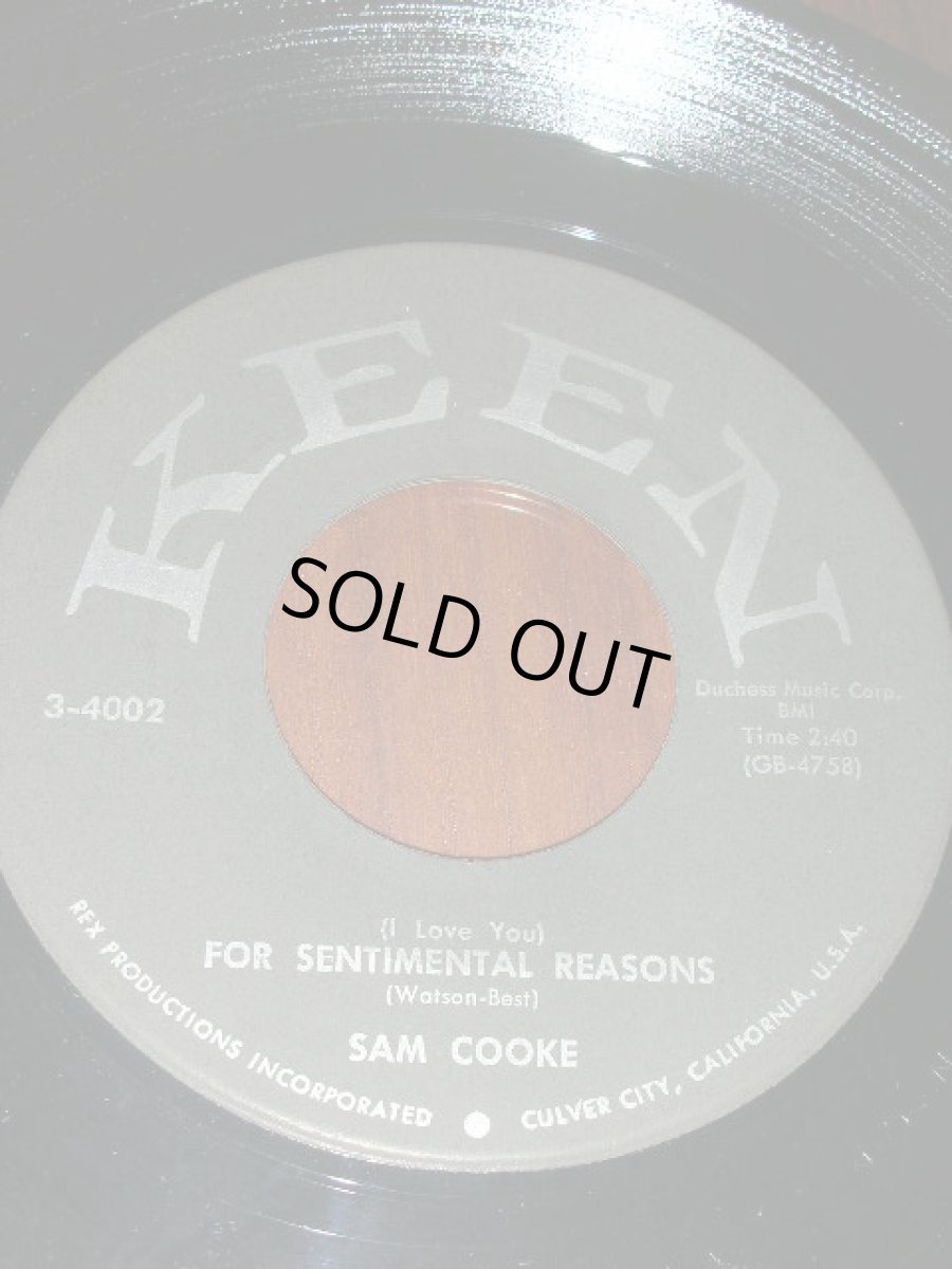 画像1: SAM COOKE♪FOR SENTIMENTAL REASONS♪ (1)